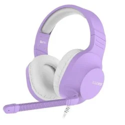 Audifonos Gaming Sades Spirits Alambricos 3.5 Mm Para PC Con Microfono Morado (Purple)